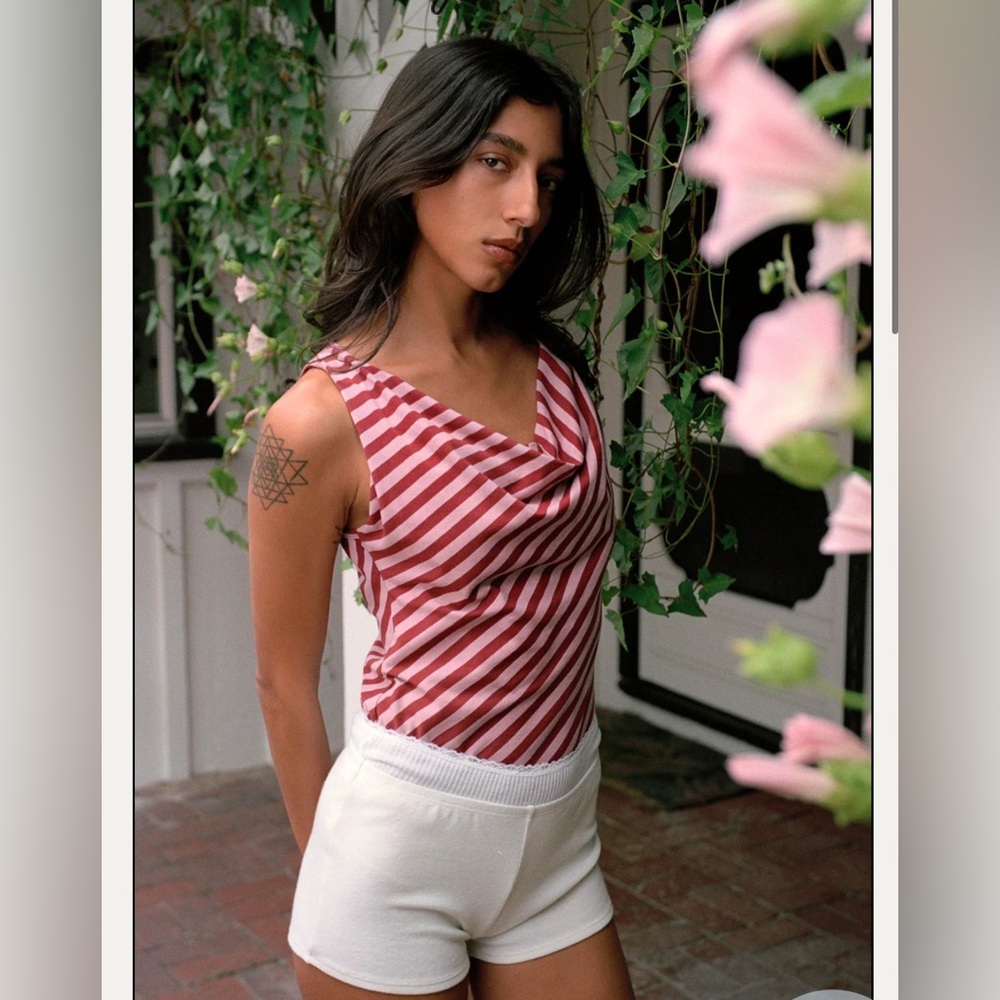 NWOT Geel - Jameson Top - Striped - Cherry/Blush - size S - Picture 2 of 4